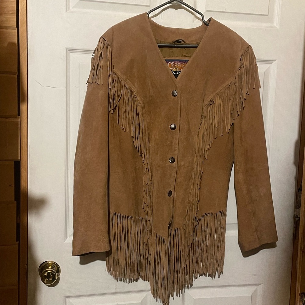 Cripple Creek suede fringe jacket